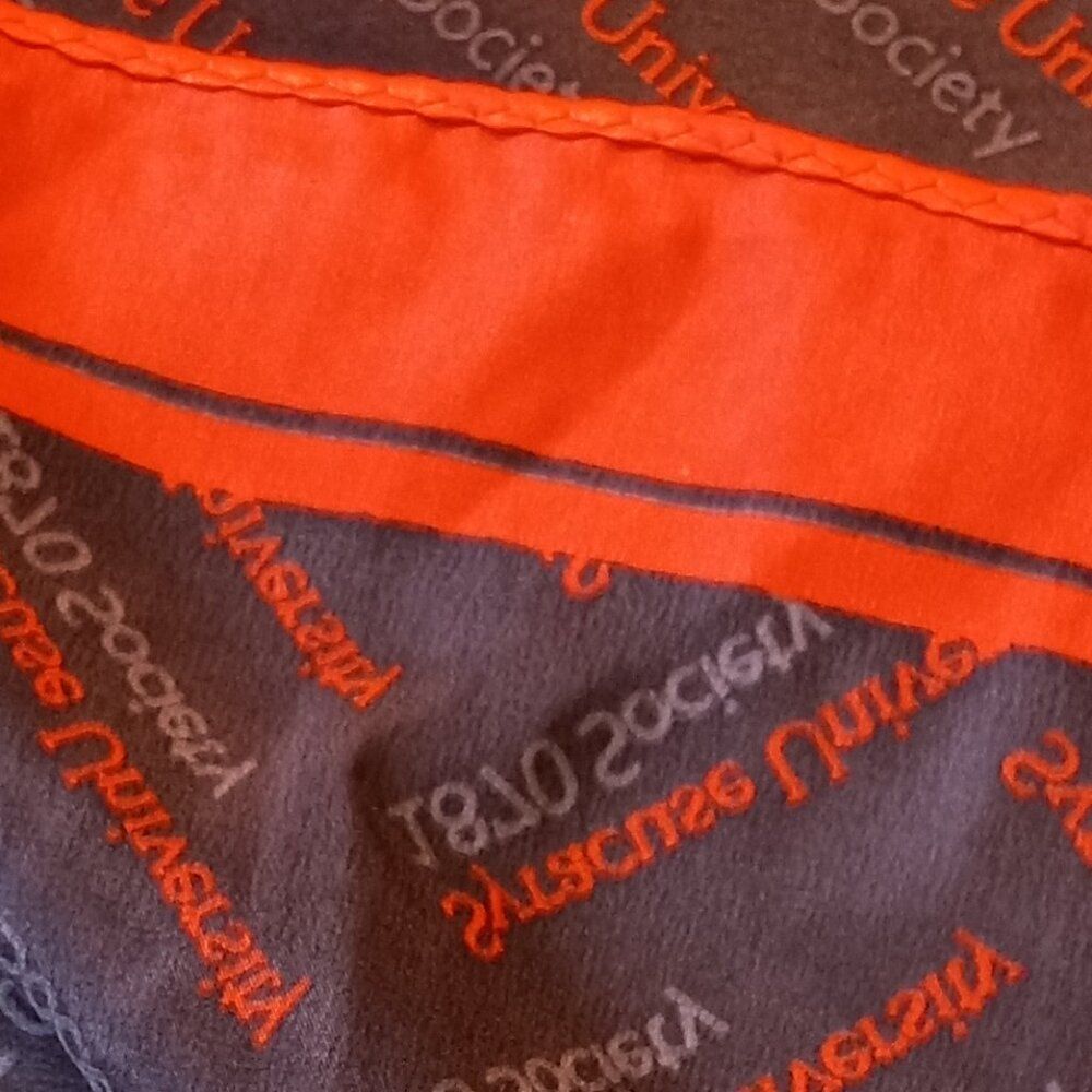 Syracuse University 1870 Society Handmade Silk Scarf - Picture 7 of 7